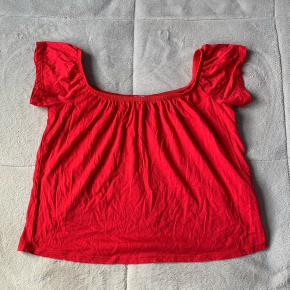 Garage off the shoulder Crop Top - Picture 1 of 2